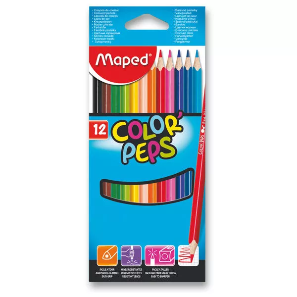 PASTELKY MAPED COLOR'PEPS - 12 FARIEB