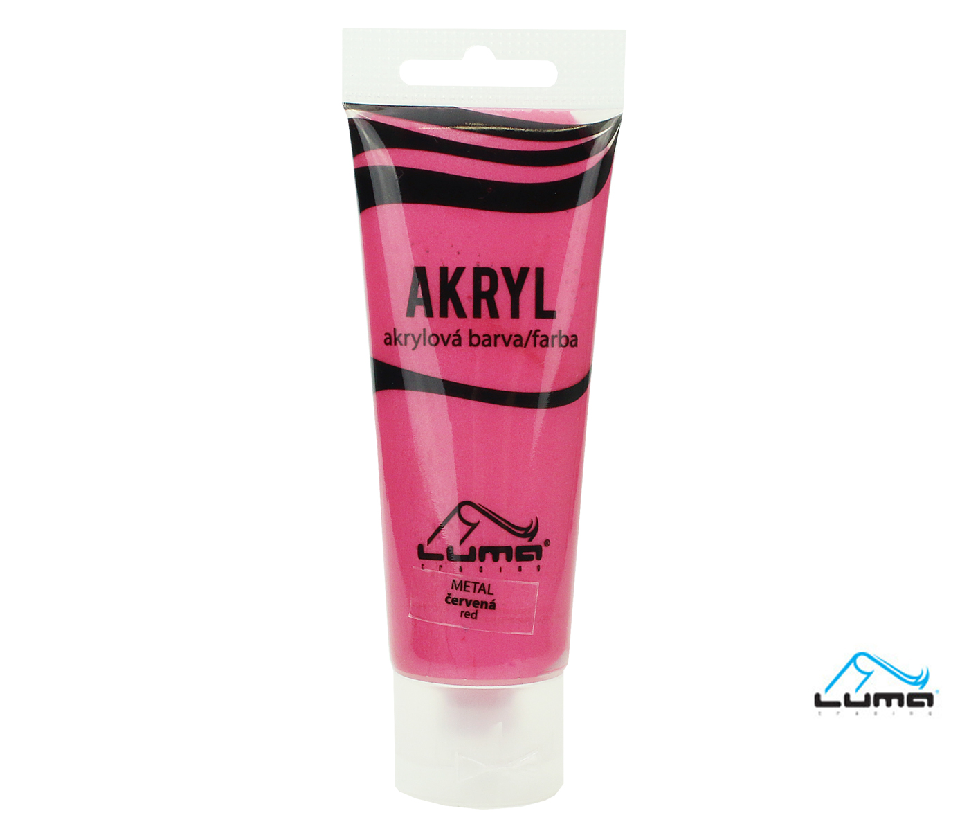 Farby akrylové 75ml, METAL červená LUMA