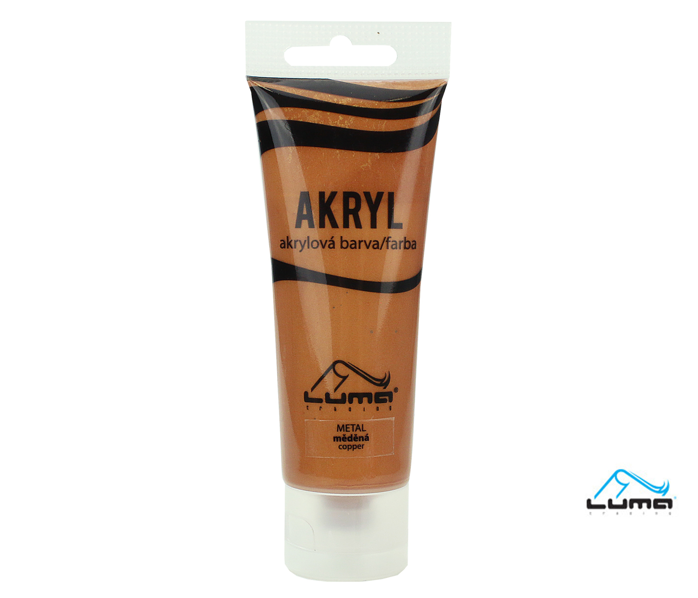 Farby akrylové 75ml, METAL medená LUMA