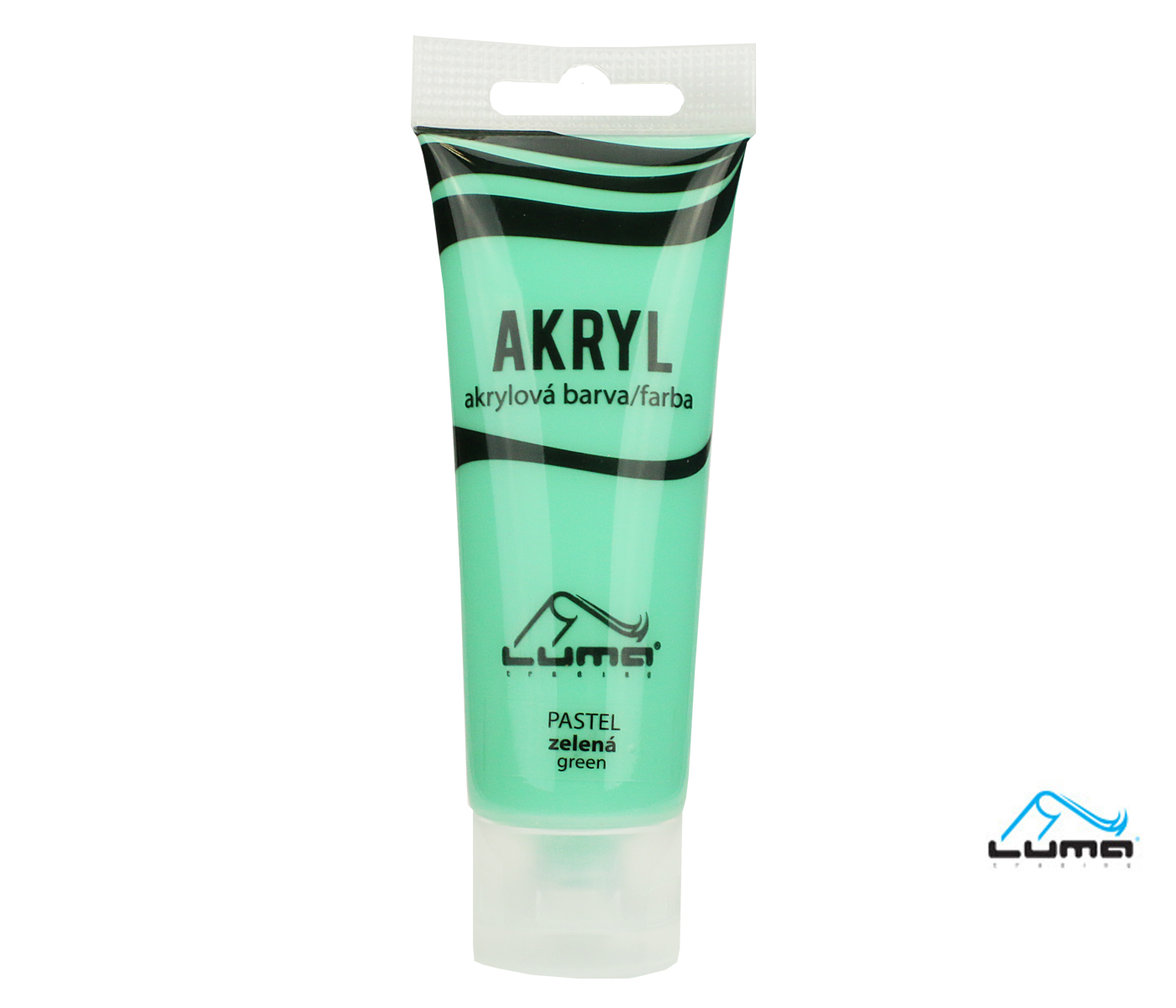 Farby akrylové 75ml, PASTEL zelená LUMA