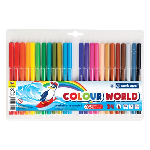 Fixy CENTROPEN 7550 Colour World - sada 24 ks