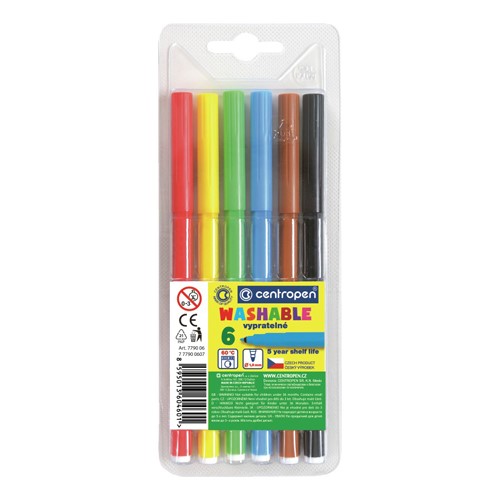 Fixy CENTROPEN 7790 Washable - sada 6 ks
