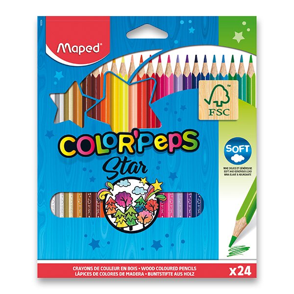 PASTELKY MAPED COLOR'PEPS - 24 FARIEB