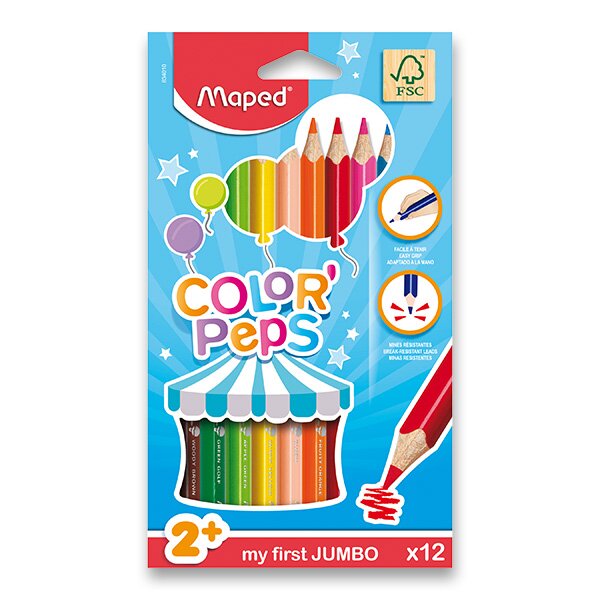 PASTELKY MAPED COLOR'PEPS STRONG JUMBO - 12 FARIEB