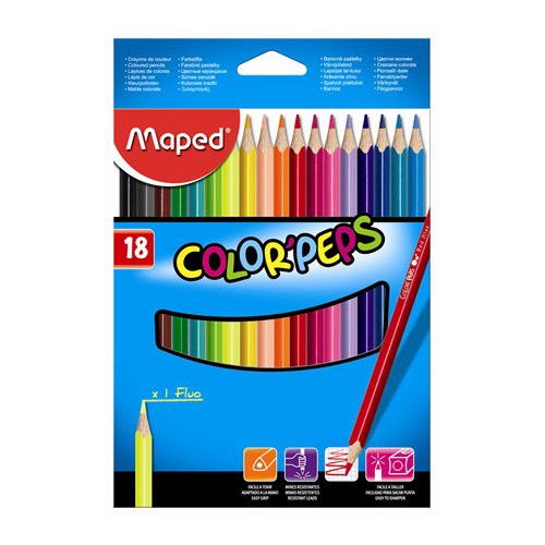 PASTELKY MAPED COLOR'PEPS - 18 FARIEB