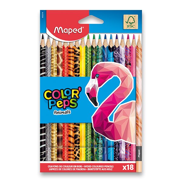 PASTELKY MAPED COLOR´PEPS ANIMALS - 18 FARIEB