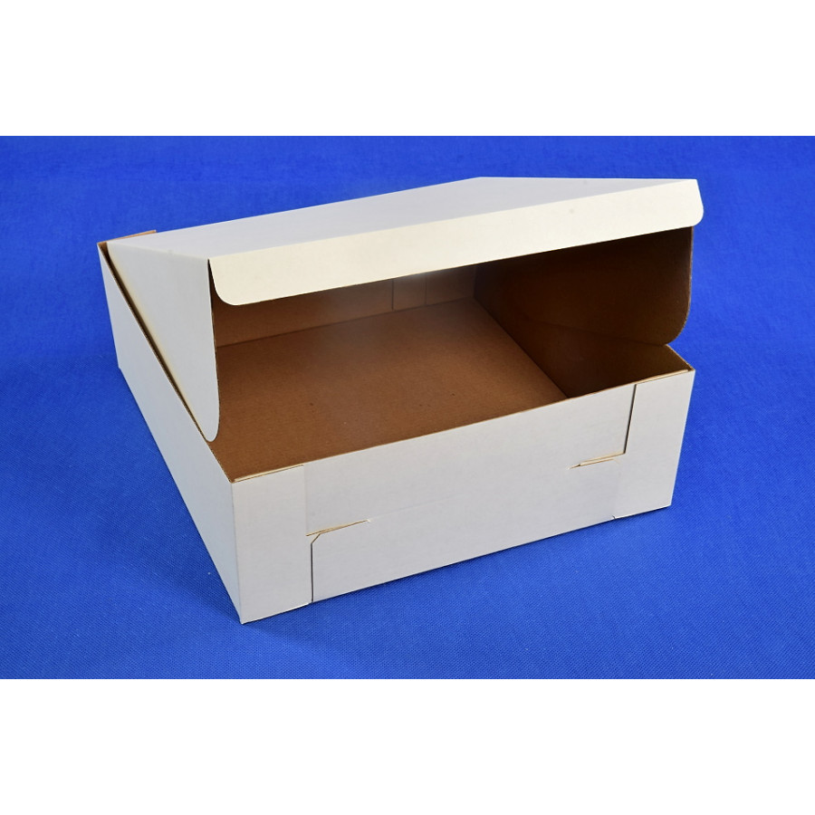 Tortová krabica 3VL E 32x32x8 bielo – hnedá