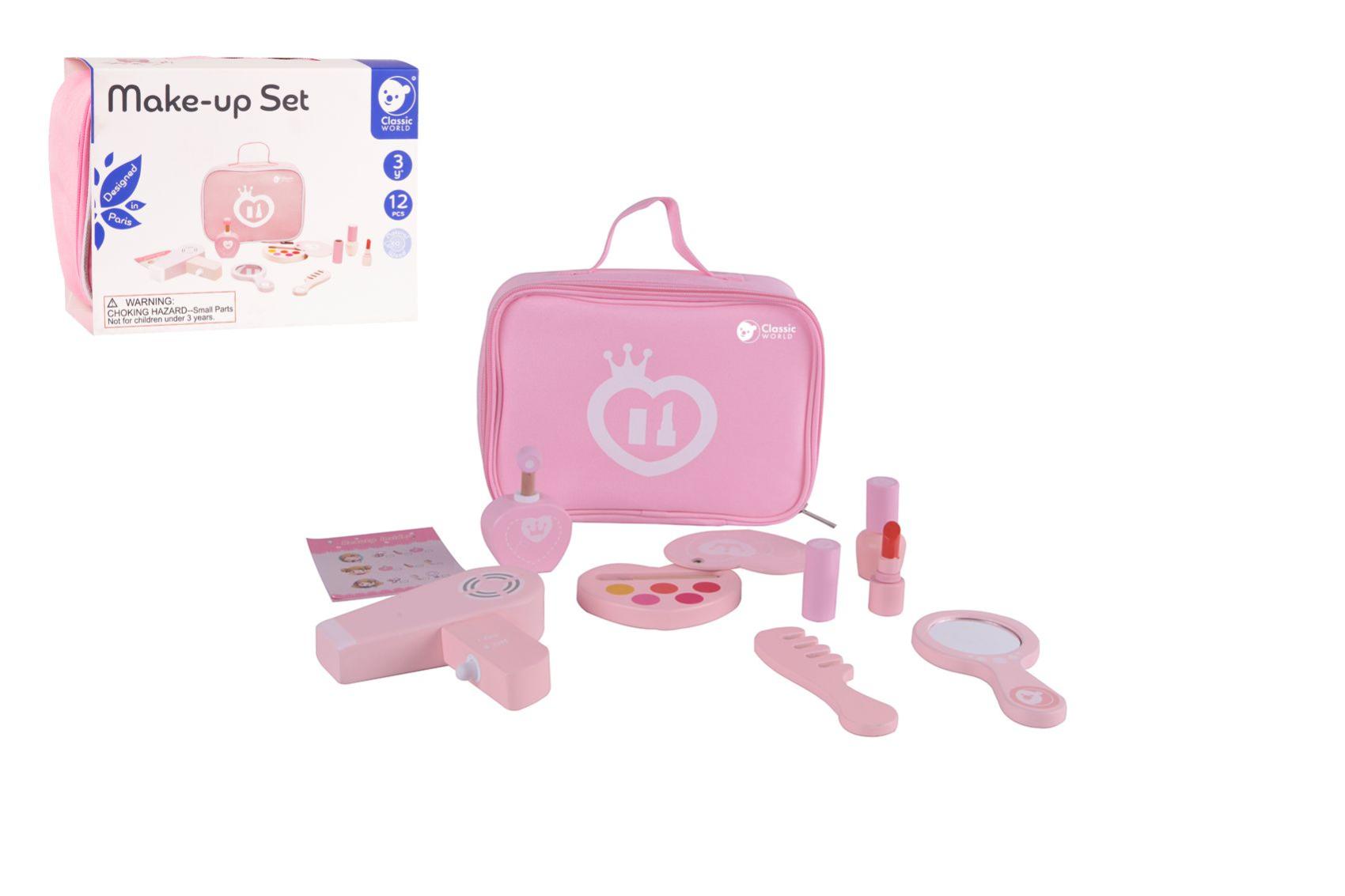 Kozmetická sada 12ks drevo v látkovej taške v papierovom obale 21x7,5x16cm